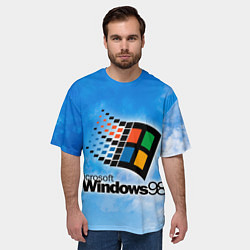 Футболка оверсайз мужская Mindows 98 logo, цвет: 3D-принт — фото 2