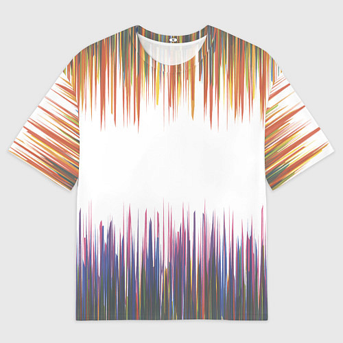 Мужская футболка оверсайз Бахрома / 3D-принт – фото 1