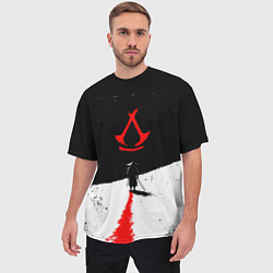 Футболка оверсайз мужская Assassins creed shadows - самурай, цвет: 3D-принт — фото 2