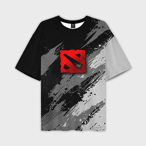 Мужская футболка оверсайз Dota 2 - монохромный серый / 3D-принт – фото 1
