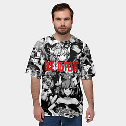 Футболка оверсайз мужская Все дуреют с этой Боузетты, цвет: 3D-принт — фото 2