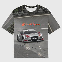 Футболка оверсайз мужская Автогонки на шорт-треке Audi sport racing team, цвет: 3D-принт