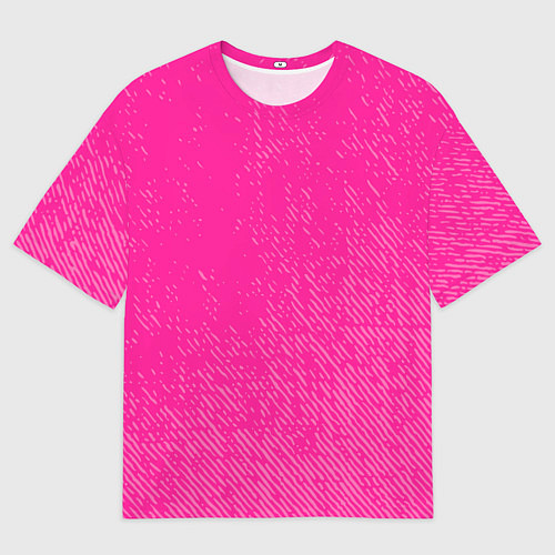 Мужская футболка оверсайз Джинс с потертостями-розовый / 3D-принт – фото 1