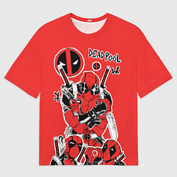 Мужская футболка оверсайз Такой разный Дэдпул