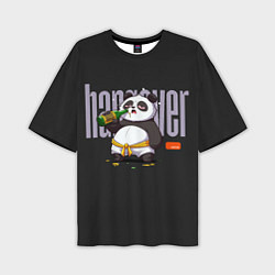 Футболка оверсайз мужская Drunk panda, цвет: 3D-принт