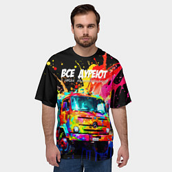 Футболка оверсайз мужская Все дуреют с этих дальнобойщиков, цвет: 3D-принт — фото 2