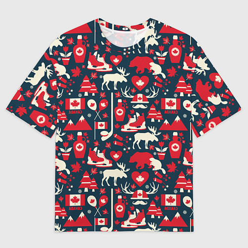 Мужская футболка оверсайз Канада / 3D-принт – фото 1