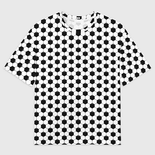 Мужская футболка оверсайз Текстура футбольного мяча / 3D-принт – фото 1