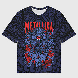 Футболка оверсайз мужская Metallica: octopus, цвет: 3D-принт