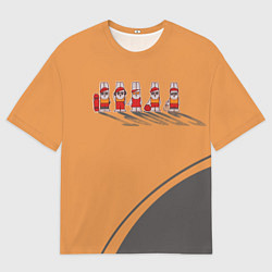 Мужская футболка оверсайз Пять спортивных кроликов