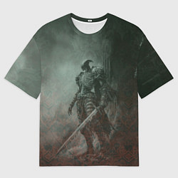 Мужская футболка оверсайз Элитный воин-скелет