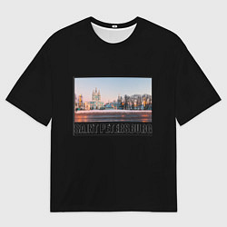 Мужская футболка оверсайз Санкт-Петербург Смольный собор