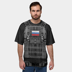 Футболка оверсайз мужская Бронежилет спецназ - армия России, цвет: 3D-принт — фото 2