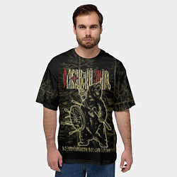 Футболка оверсайз мужская Славянский мир - медведь, цвет: 3D-принт — фото 2