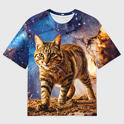 Мужская футболка оверсайз Пиксибоб в космосе