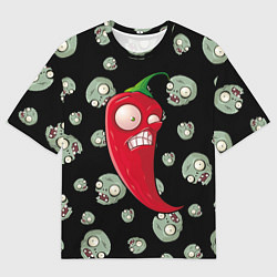 Мужская футболка оверсайз Перчик из игры растения против зомби