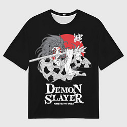Футболка оверсайз мужская Кокушибо Тсугикуни демон, цвет: 3D-принт