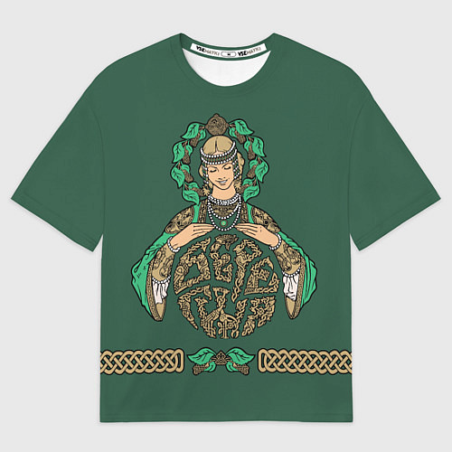 Мужская футболка оверсайз Славянская богиня Берегиня / 3D-принт – фото 1