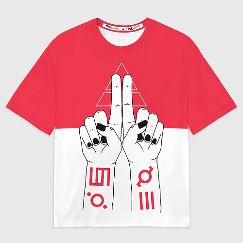 Мужская футболка оверсайз 30 Seconds to Mars poster / 3D-принт – фото 1