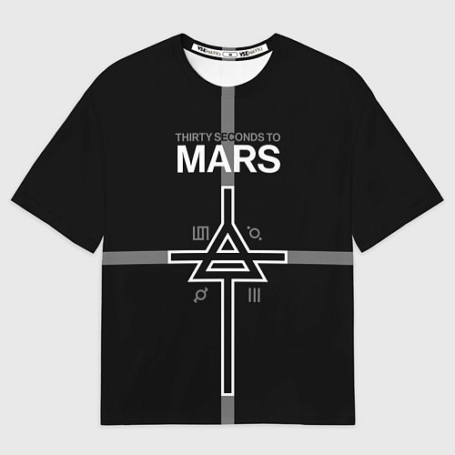 Мужская футболка оверсайз 30 Seconds to Mars - poster / 3D-принт – фото 1