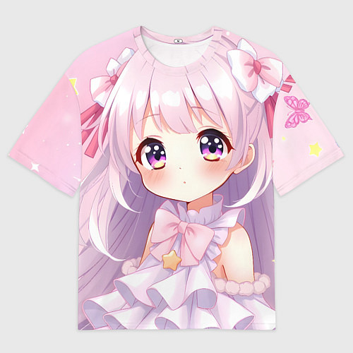 Мужская футболка оверсайз Милые аниме / 3D-принт – фото 1