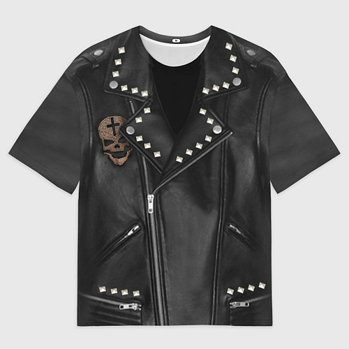 Мужская футболка оверсайз Косуха с черепом / 3D-принт – фото 1