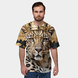 Футболка оверсайз мужская Королевский леопард, цвет: 3D-принт — фото 2