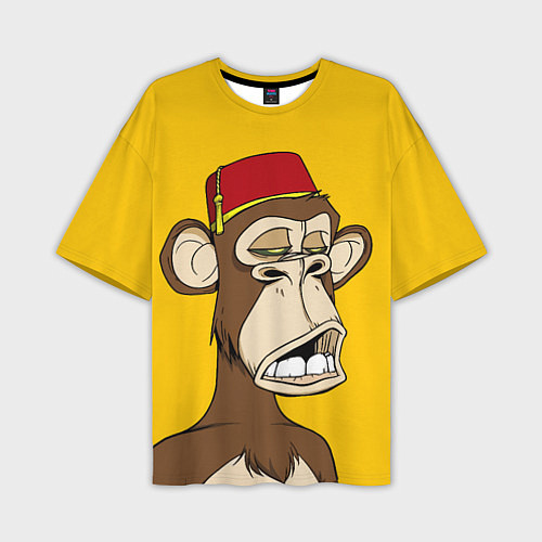 Мужская футболка оверсайз NFT ape monkey / 3D-принт – фото 1