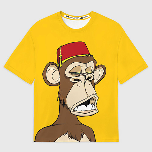 Мужская футболка оверсайз NFT ape monkey / 3D-принт – фото 1