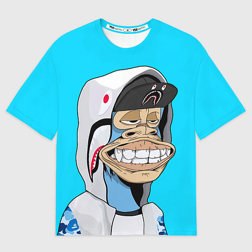 Мужская футболка оверсайз NFT ape in the hood / 3D-принт – фото 1