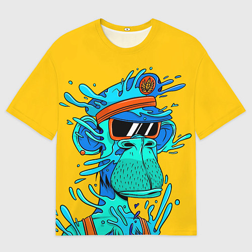 Мужская футболка оверсайз NFT water ape / 3D-принт – фото 1