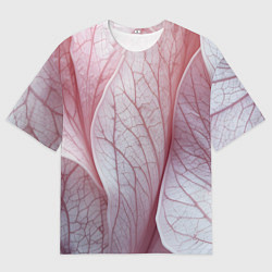 Футболка оверсайз мужская Розовые листья, цвет: 3D-принт