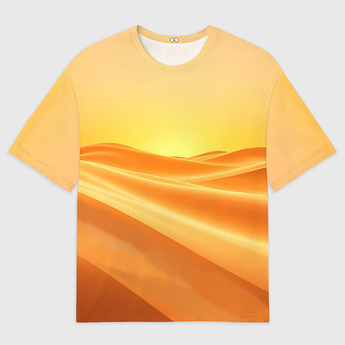 Мужская футболка оверсайз Золотые пески / 3D-принт – фото 1