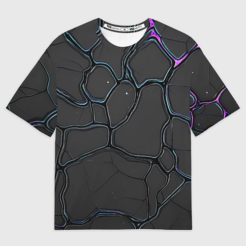 Мужская футболка оверсайз Плита хай-тек текстура / 3D-принт – фото 1