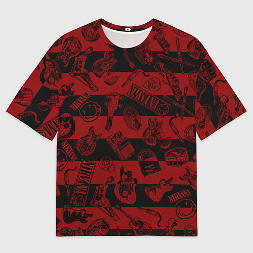 Мужская футболка оверсайз Свитер Курта нирвана / 3D-принт – фото 1