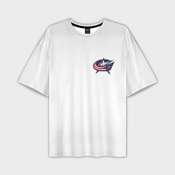 Футболка оверсайз мужская Columbus blue jackets - Sergey Bobrovsky, цвет: 3D-принт