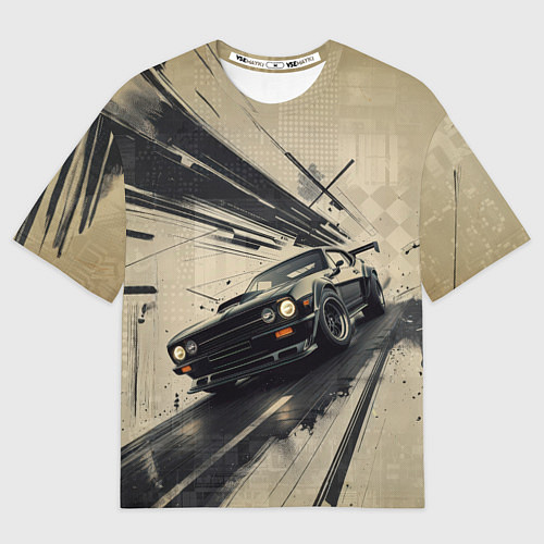 Мужская футболка оверсайз Автомобиль для уличной гонки / 3D-принт – фото 1