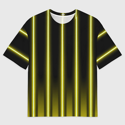 Мужская футболка оверсайз Neon yellow / 3D-принт – фото 1