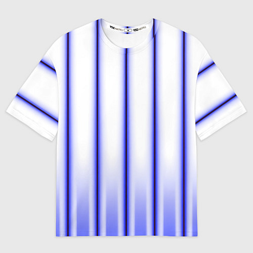Мужская футболка оверсайз Striped suit / 3D-принт – фото 1