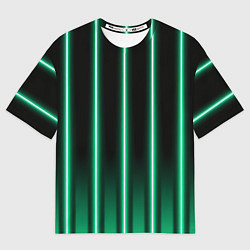 Мужская футболка оверсайз Neon turquoise