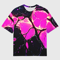 Футболка оверсайз мужская Розовые пятна в текстуре, цвет: 3D-принт