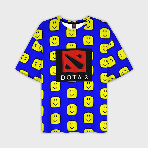 Мужская футболка оверсайз Dota smile pattern / 3D-принт – фото 1