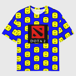Мужская футболка оверсайз Dota smile pattern