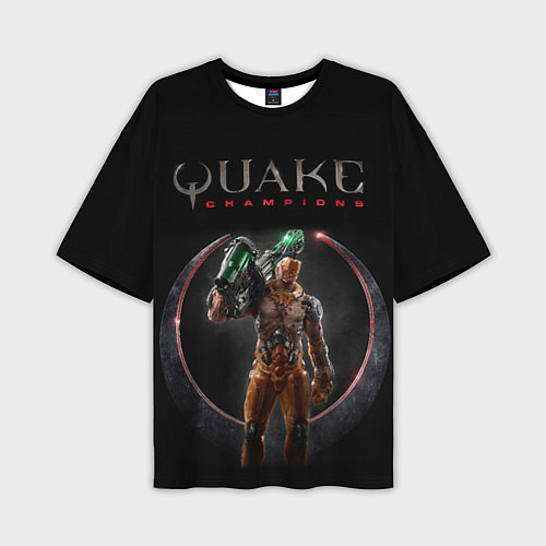 Мужская футболка оверсайз Quake champions - Visor / 3D-принт – фото 1