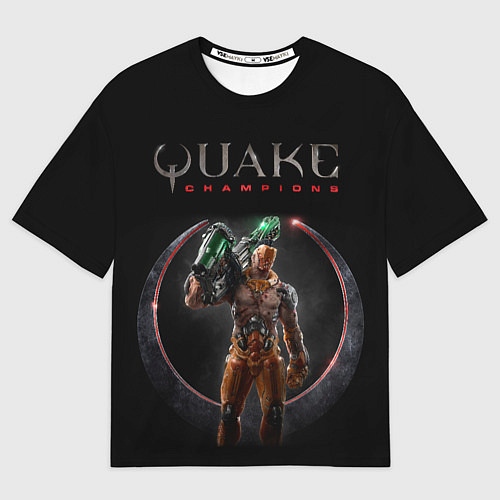 Мужская футболка оверсайз Quake champions - Visor / 3D-принт – фото 1