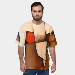 Футболка оверсайз мужская Фрагментированная композиция, цвет: 3D-принт — фото 2
