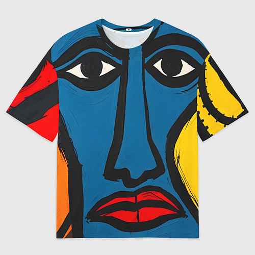 Мужская футболка оверсайз Арт с лицами / 3D-принт – фото 1