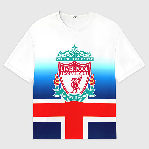 Мужская футболка оверсайз Liverpool Англия / 3D-принт – фото 1