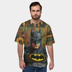 Футболка оверсайз мужская Текстурный Бэтмен, цвет: 3D-принт — фото 2