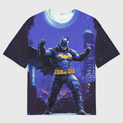Мужская футболка оверсайз Бэтмен в стойке победителя